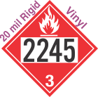 Flammable Class 3 UN2245 20mil Rigid Vinyl DOT Placard