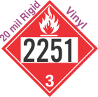 Flammable Class 3 UN2251 20mil Rigid Vinyl DOT Placard