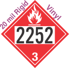 Flammable Class 3 UN2252 20mil Rigid Vinyl DOT Placard