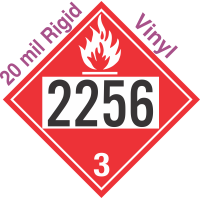 Flammable Class 3 UN2256 20mil Rigid Vinyl DOT Placard