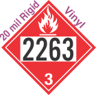 Flammable Class 3 UN2263 20mil Rigid Vinyl DOT Placard