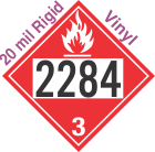 Flammable Class 3 UN2284 20mil Rigid Vinyl DOT Placard