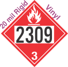 Flammable Class 3 UN2309 20mil Rigid Vinyl DOT Placard
