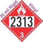 Flammable Class 3 UN2313 20mil Rigid Vinyl DOT Placard