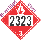 Flammable Class 3 UN2323 20mil Rigid Vinyl DOT Placard