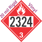 Flammable Class 3 UN2324 20mil Rigid Vinyl DOT Placard