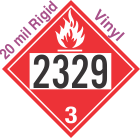Flammable Class 3 UN2329 20mil Rigid Vinyl DOT Placard