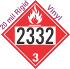 Flammable Class 3 UN2332 20mil Rigid Vinyl DOT Placard