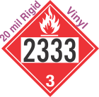 Flammable Class 3 UN2333 20mil Rigid Vinyl DOT Placard