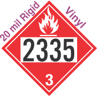 Flammable Class 3 UN2335 20mil Rigid Vinyl DOT Placard