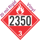 Flammable Class 3 UN2350 20mil Rigid Vinyl DOT Placard