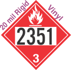 Flammable Class 3 UN2351 20mil Rigid Vinyl DOT Placard