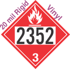 Flammable Class 3 UN2352 20mil Rigid Vinyl DOT Placard