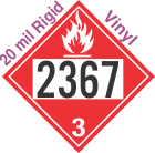 Flammable Class 3 UN2367 20mil Rigid Vinyl DOT Placard
