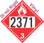 Flammable Class 3 UN2371 20mil Rigid Vinyl DOT Placard