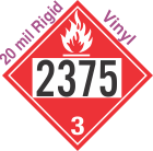 Flammable Class 3 UN2375 20mil Rigid Vinyl DOT Placard