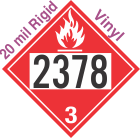 Flammable Class 3 UN2378 20mil Rigid Vinyl DOT Placard