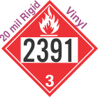 Flammable Class 3 UN2391 20mil Rigid Vinyl DOT Placard