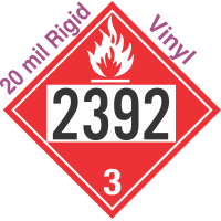 Flammable Class 3 UN2392 20mil Rigid Vinyl DOT Placard