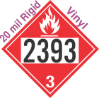 Flammable Class 3 UN2393 20mil Rigid Vinyl DOT Placard