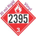 Flammable Class 3 UN2395 20mil Rigid Vinyl DOT Placard