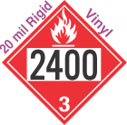 Flammable Class 3 UN2400 20mil Rigid Vinyl DOT Placard