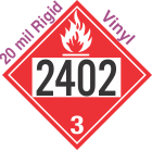 Flammable Class 3 UN2402 20mil Rigid Vinyl DOT Placard