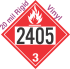 Flammable Class 3 UN2405 20mil Rigid Vinyl DOT Placard