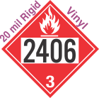 Flammable Class 3 UN2406 20mil Rigid Vinyl DOT Placard