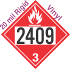 Flammable Class 3 UN2409 20mil Rigid Vinyl DOT Placard
