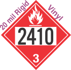 Flammable Class 3 UN2410 20mil Rigid Vinyl DOT Placard