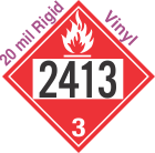 Flammable Class 3 UN2413 20mil Rigid Vinyl DOT Placard
