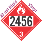 Flammable Class 3 UN2456 20mil Rigid Vinyl DOT Placard
