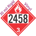 Flammable Class 3 UN2458 20mil Rigid Vinyl DOT Placard