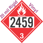 Flammable Class 3 UN2459 20mil Rigid Vinyl DOT Placard