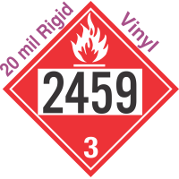 Flammable Class 3 UN2459 20mil Rigid Vinyl DOT Placard