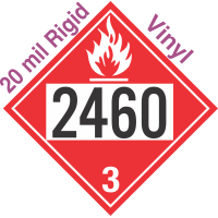 Flammable Class 3 UN2460 20mil Rigid Vinyl DOT Placard