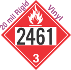 Flammable Class 3 UN2461 20mil Rigid Vinyl DOT Placard