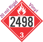 Flammable Class 3 UN2498 20mil Rigid Vinyl DOT Placard