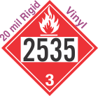 Flammable Class 3 UN2535 20mil Rigid Vinyl DOT Placard
