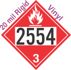 Flammable Class 3 UN2554 20mil Rigid Vinyl DOT Placard