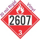 Flammable Class 3 UN2607 20mil Rigid Vinyl DOT Placard