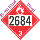 Flammable Class 3 UN2684 20mil Rigid Vinyl DOT Placard