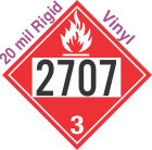 Flammable Class 3 UN2707 20mil Rigid Vinyl DOT Placard