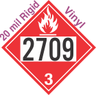 Flammable Class 3 UN2709 20mil Rigid Vinyl DOT Placard