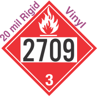 Flammable Class 3 UN2709 20mil Rigid Vinyl DOT Placard