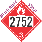 Flammable Class 3 UN2752 20mil Rigid Vinyl DOT Placard