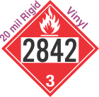 Flammable Class 3 UN2842 20mil Rigid Vinyl DOT Placard