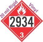Flammable Class 3 UN2934 20mil Rigid Vinyl DOT Placard