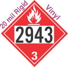 Flammable Class 3 UN2943 20mil Rigid Vinyl DOT Placard